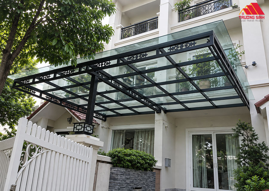 Mẫu mái kính sang trọng cho nhà phố, biệt thự